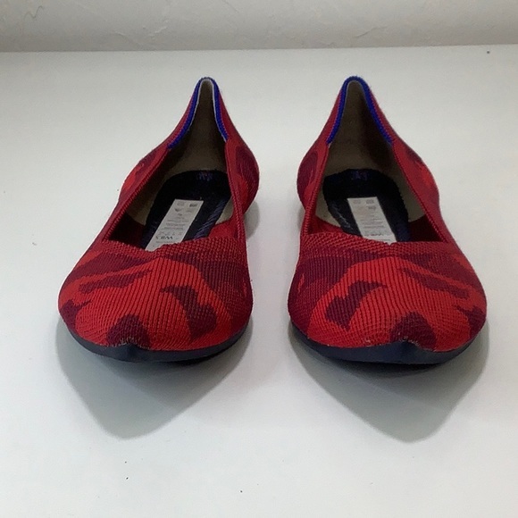 Rothy’s Red Camo the point ballet flats size 8.5 EUC - Picture 3 of 13